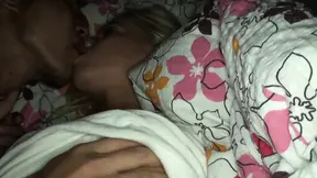 Pure white beauty gets fucked in the dark, then creampied