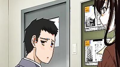 Japanese agent with glasses gets a real cream pie after a wild ride with big dicks in her vagina