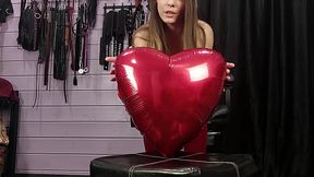 Your heart is my footstool - balloon, socks and feet fetish