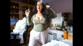 Cutting off my hips length hair to very short. Enjoy this exciting and unique video.