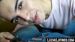 Newly turned gay Latino's POV blowjob and raw, facial fuck fest