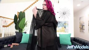 Fleshy White Plumper Scarlet Peach Enjoys Deep Penetration