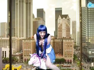 Camsoda - Lizzie Love Cosplay As Hinata Hyuga - Naruto - Masturbates On Sybian