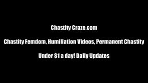 Locking your cock and balls in a chastity device