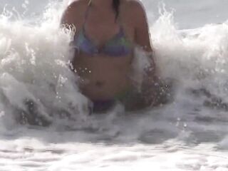 58-YEAR-OLD SHAGGY MOTHER IS SHOWN IN BIKINI ON THE BEACH, SHAGGY VAGINA