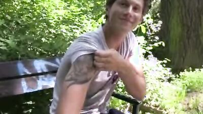 Watch this Czech Hunter get a hot outdoor anal and cash reward from a straight dude