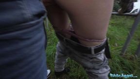 Lovely Martin Gun and Gina Snow - standing doggy movie - Public Agent