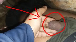 Touching my straight room mate cock