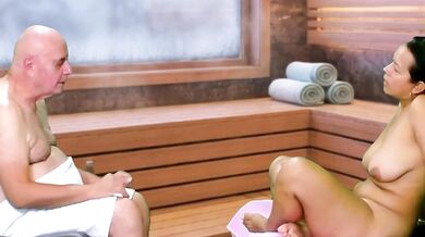 ignites savage sauna throats loud moaning