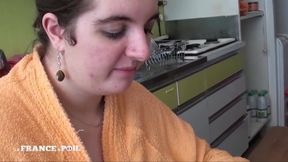 Hungry BBW Brunette Hard Sodomized and Jizzed for Her Sextape in POV