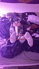 Self bondage hand cuffs feet socks rope vibrating plug tail pet play cuffs stuck