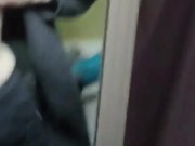 Sexy milf squirting breastmilk onto mirror, beautiful big nipples