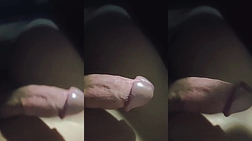 Glimpse of my hard throbby dick excited