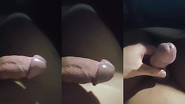 Glimpse of my hard throbby dick excited