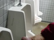 Johnholmesjunior flashing his monster cock in public mens vancouver park bathroom PT1