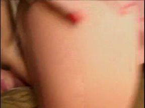 Guy holds down beautiful blonde with small tits and fucks her