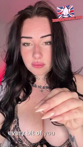 Dominant British Goth Girl whips you