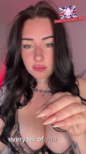 Dominant British Goth Girl whips you