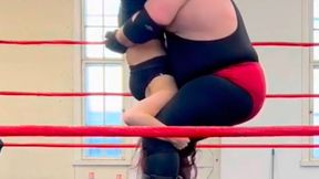 Masked man drops petite woman