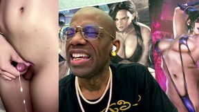 beautiful big breast transgender cosplay cat girl with a small cock cums for us, ai generated