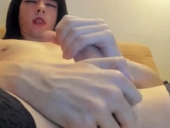 Hot Tranny Feels so Good in her Solo jerkoff