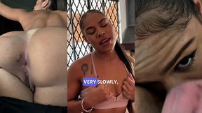 petite latina teen sloppy deepthroat rimjob pov - brunette gostosa cum in mouth