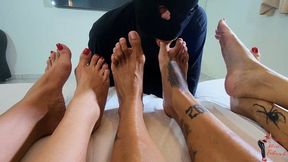 Foot Worship, part 2, by Manu, Agatha, Mibby and Slave, HD