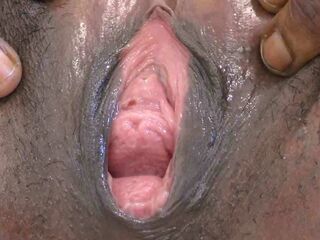 Black teen cunt close up