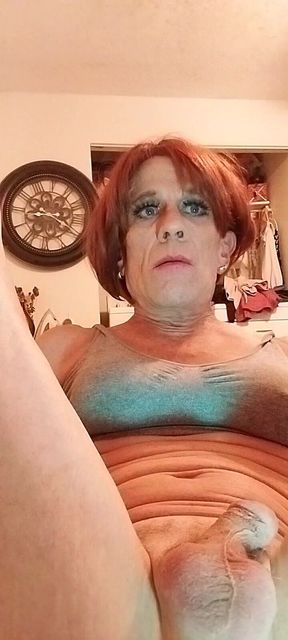 Sexy Mature Crossdresser Has Toy Play