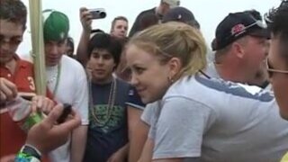 Coeds masturbation for the crowd at spring break