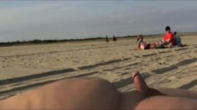 Beach dickflash #7 with cumshot