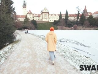 SWAP4K. A Sunday walk ended up as having a hawt gal with in our daybed, it was her 1st three-some