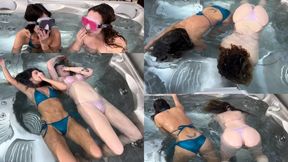 Hot Tub Breathplay With Sassy & Constance