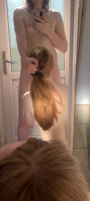 Suckin' off My Trans Hottie Redhead GF