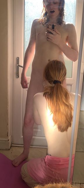 Suckin' off My Trans Hottie Redhead GF