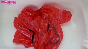 Slippery JOI in Pvc Catsuit: Cream, Custard &amp; Cum Instructions