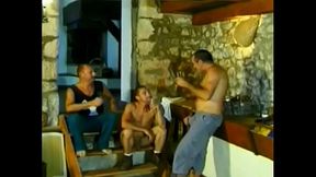 Three stucco workers salacious as queer as a nine bob note decided to have a break