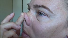 Sexy nose push up so hard with red line b