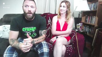 Hot tattooed milf and her husband fuck toys behind the scenes
