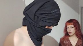 Hot redhead domina shibari and eats pussy before surprise anal fuck