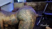 hot tattoo ebony big ass fucking machine