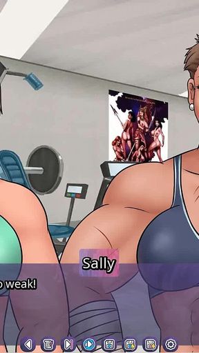 Futadomworld: Man Surrounded with Big Strong Muscular Futas in the Gym - Episode 4