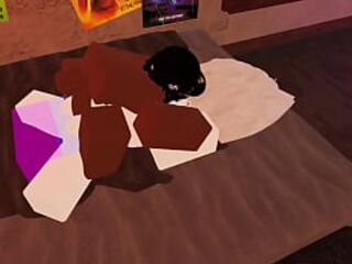white slut gets used by bbc in roblox p1
