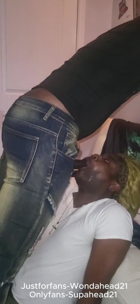 Cum Mustache Splatter on Da Face!