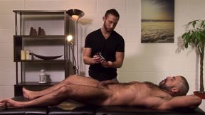 Hairy DILF fucks ass after the guy sucks his dick wet