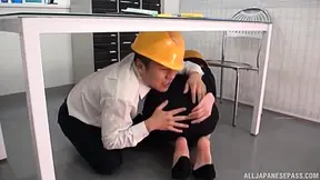 Hot New Assistant Seduces Her Boss At Construction Site