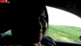 Exotic Outdoor Milf Fucked by Cameraman with Huge Natural Boobs