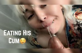 Eating His Cum