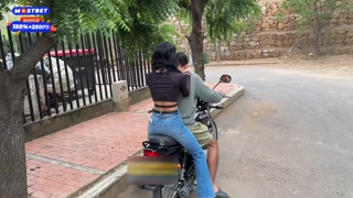 Cute unknown girl asks me for help with her motorcycle and I do some maintenance on her tight pussy.