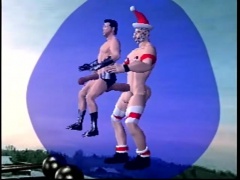 Animated Santa makes magic by growing his 3D cock huge and fucks the gay elf